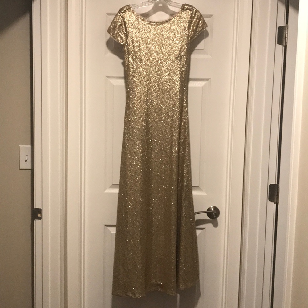 Revelry IVORY gold “Chloe” Sequin dress. Size 2.
